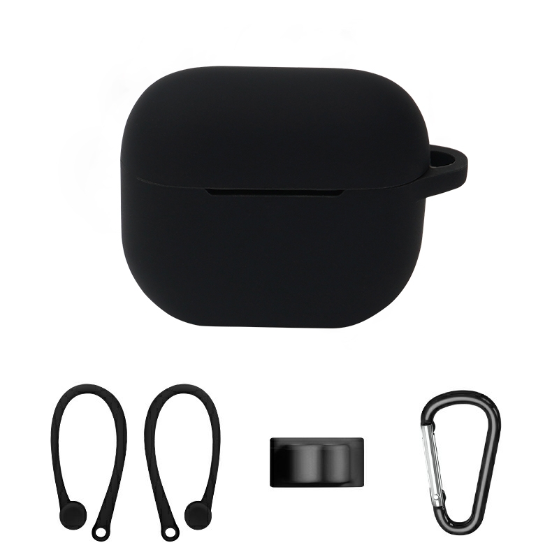 Bluetooth Earphone Silicone Cover Set For AirPods 3, Color: Ear Hanging Set Black Bluetooth Earphone Silicone Cover Set For AirPods 3, Color: Ear Hanging Set Black