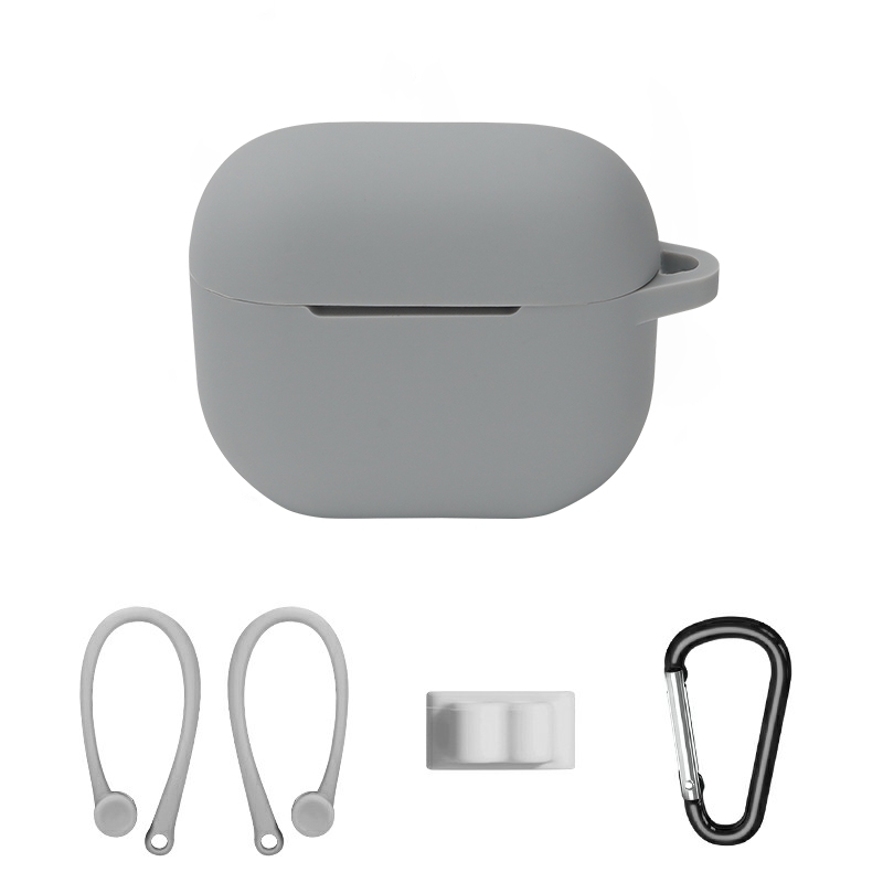Bluetooth Earphone Silicone Cover Set For AirPods 3, Color: Ear Hanging Set Gray Bluetooth Earphone Silicone Cover Set For AirPods 3, Color: Ear Hanging Set Gray