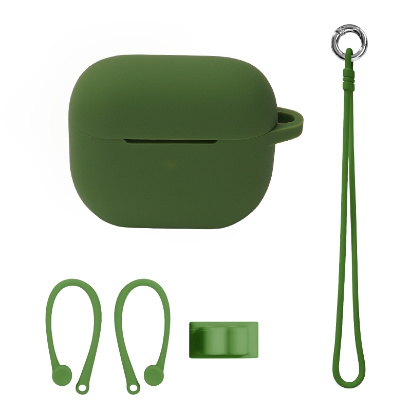 Bluetooth Earphone Silicone Cover Set For AirPods 3, Color: Hand Rope Set Grass Green Bluetooth Earphone Silicone Cover Set For AirPods 3, Color: Hand Rope Set Grass Green