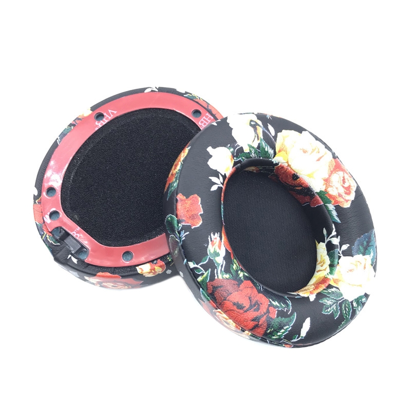 2 PCS Leather Soft Breathable Headphone Cover For Beats Studio 2/3, Color: Black Print 2 PCS Leather Soft Breathable Headphone Cover For Beats Studio 2/3, Color: Black Print
