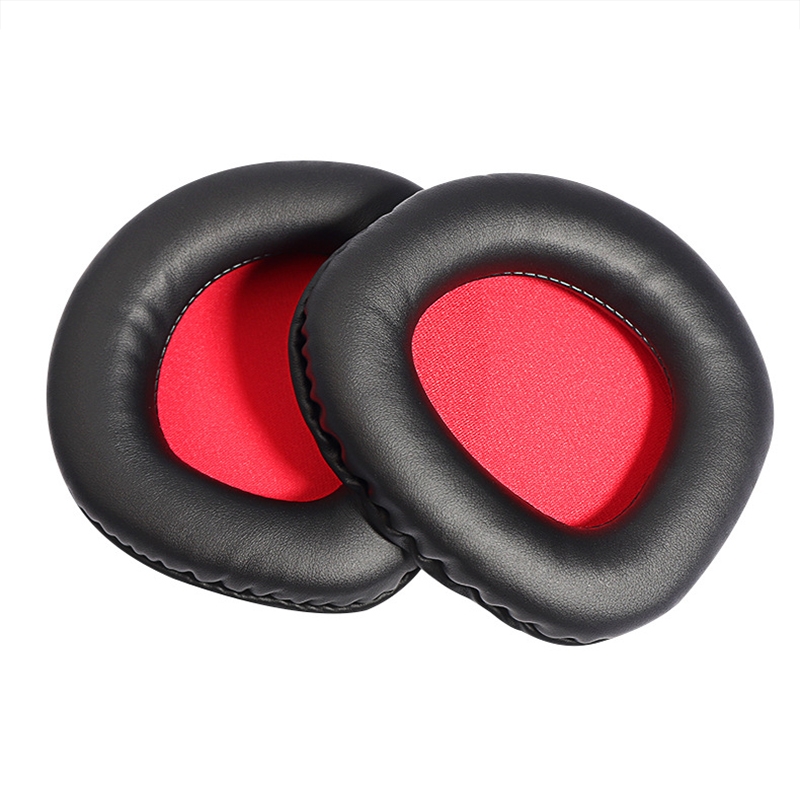 2 PCS Slow Rebound Sponge Headphone Cover Cushion For DAREU EH712/EH715(Black Red Net) 2 PCS Slow Rebound Sponge Headphone Cover Cushion For DAREU EH712/EH715(Black Red Net)