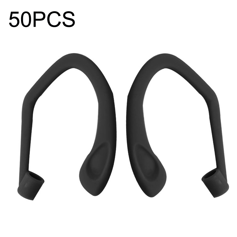 50PCS EG40 For Apple Airpods Pro Sports Wireless Bluetooth Earphone Silicone Non-slip Ear Hook(Black)