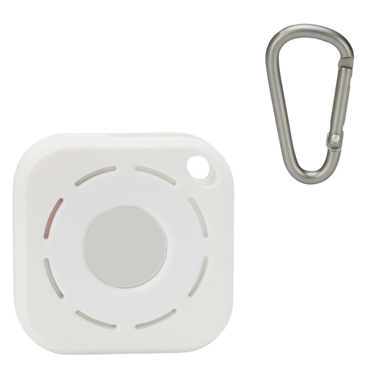 Tracker Anti-Lost Silicone Case For Airtag, Color: White+D Buckle Tracker Anti-Lost Silicone Case For Airtag, Color: White+D Buckle