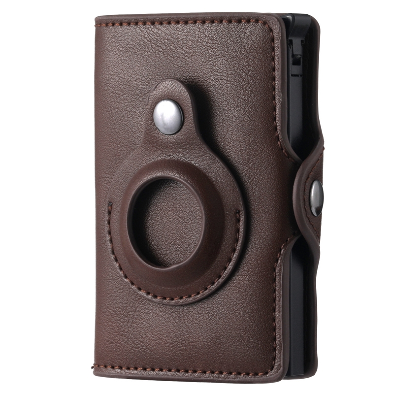 FY2108 Tracker Wallet Metal Card Holder for AirTag, Style: Crazy Horse (Coffee) FY2108 Tracker Wallet Metal Card Holder for AirTag, Style: Crazy Horse (Coffee)