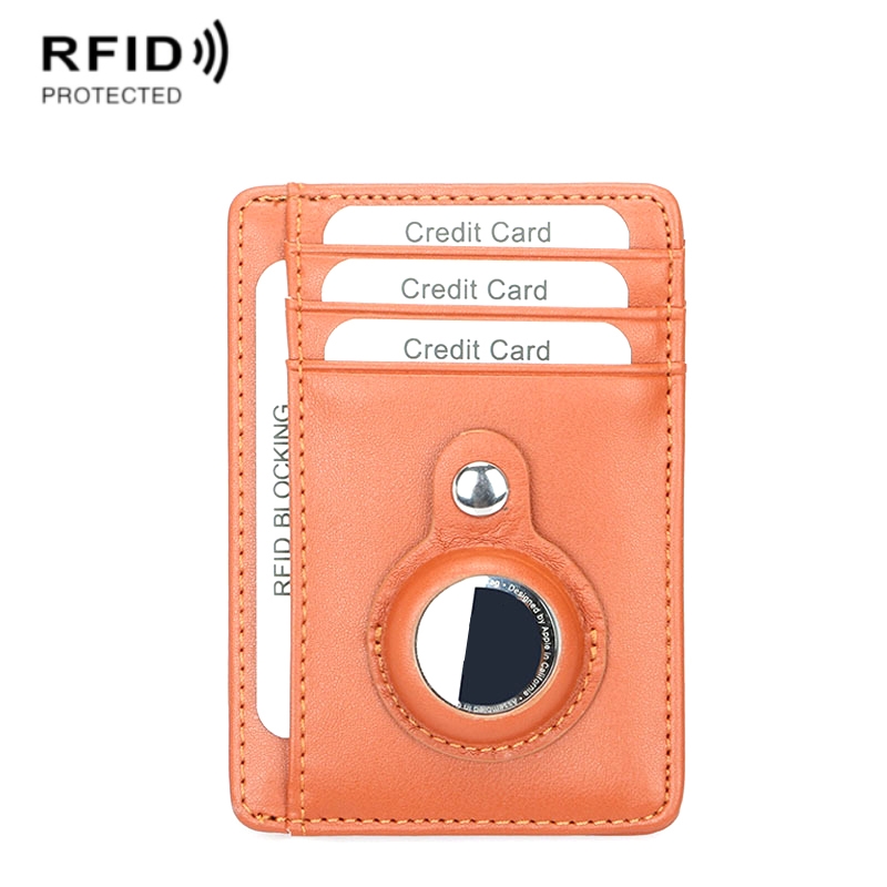 TQ-319 Anti-Theft Anti-Lost Tracker Leather Card Holder For AirTag, Style: Flat Pattern (Brown) TQ-319 Anti-Theft Anti-Lost Tracker Leather Card Holder For AirTag, Style: Flat Pattern (Brown)