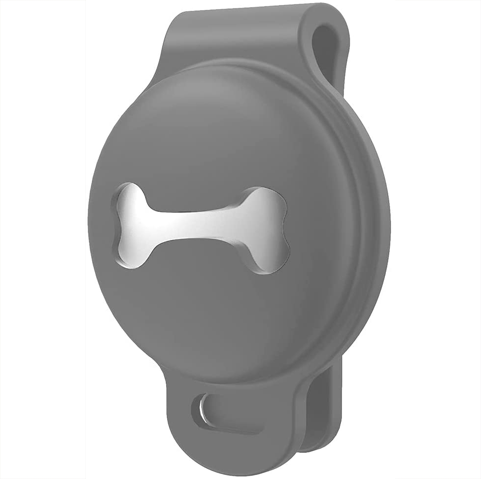2 PCS JJ10134 Bone Shaped Pet Tracker Silicone Cover with Clip Function For Airtag(Grey) 2 PCS JJ10134 Bone Shaped Pet Tracker Silicone Cover with Clip Function For Airtag(Grey)