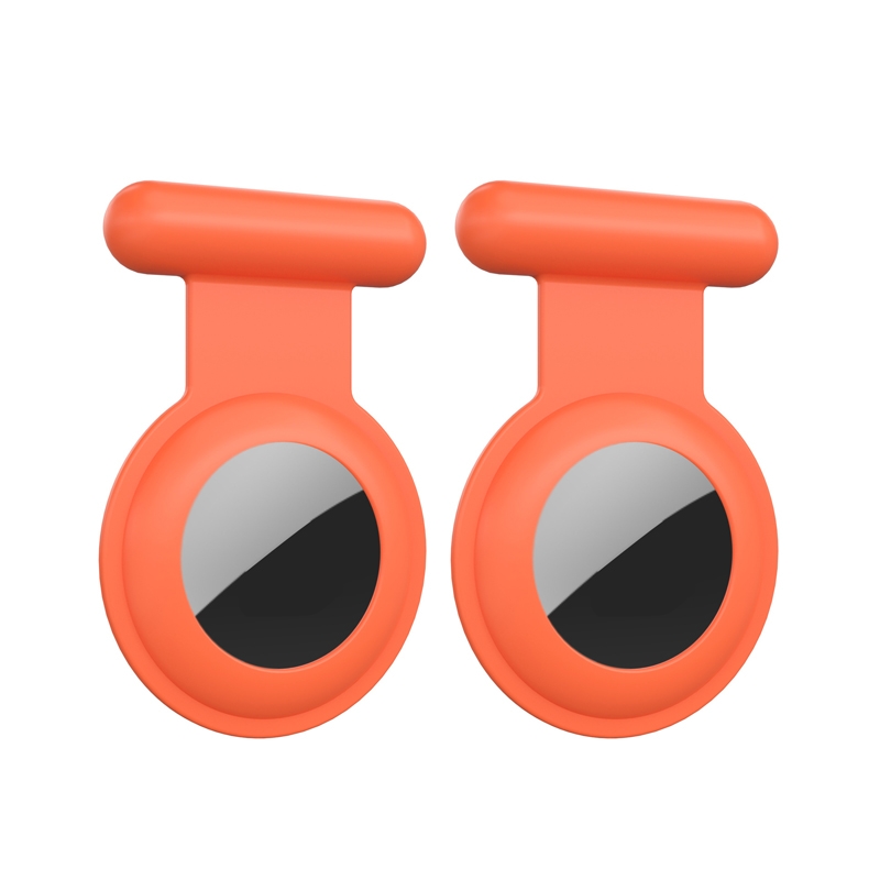2PCS Tracking Anti-Lost Locator Pin Silicone Cover For Apple Airtag(Orange) 2PCS Tracking Anti-Lost Locator Pin Silicone Cover For Apple Airtag(Orange)