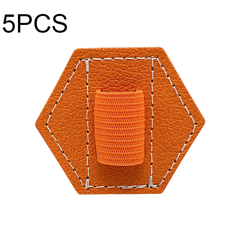5 PCS Capacitive Pen Bag Self Adhesive Pen Holder PU Pen Clip,Style: Hexagonal Orange 5 PCS Capacitive Pen Bag Self Adhesive Pen Holder PU Pen Clip,Style: Hexagonal Orange