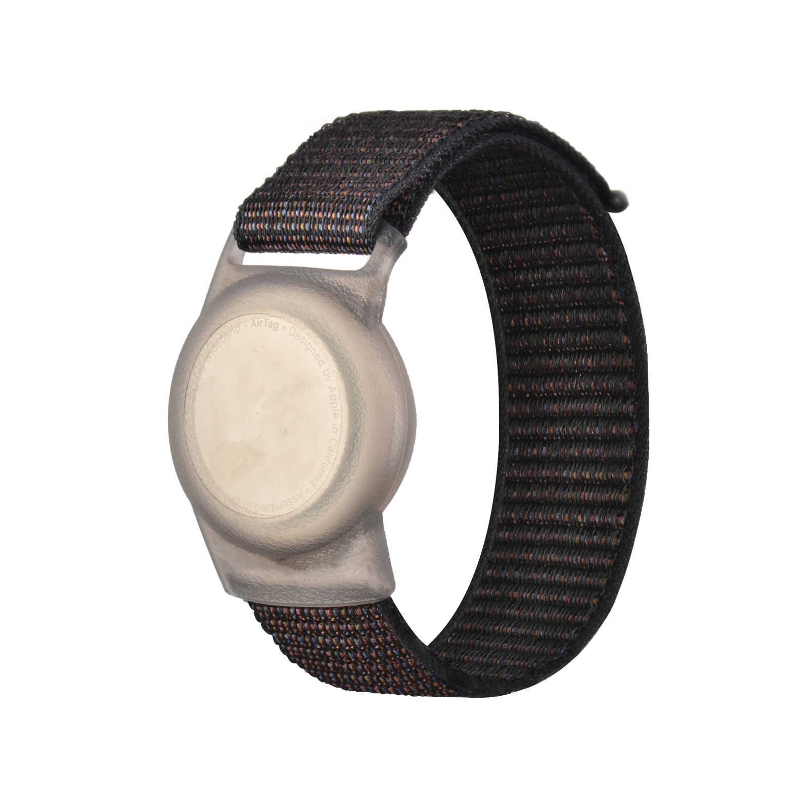 220mm For AirTag Tracker Child Adult Nylon Strap Wristband Protective Case (Black) 220mm For AirTag Tracker Child Adult Nylon Strap Wristband Protective Case (Black)
