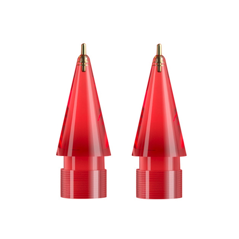For Apple Pencil 1/2 2pcs Stylus Transparent Replacement Needle Nib, Spec: Extended (Red) For Apple Pencil 1/2 2pcs Stylus Transparent Replacement Needle Nib, Spec: Extended (Red)