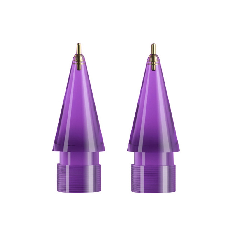 For Apple Pencil 1/2 2pcs Stylus Transparent Replacement Needle Nib, Spec: Extended (Purple) For Apple Pencil 1/2 2pcs Stylus Transparent Replacement Needle Nib, Spec: Extended (Purple)
