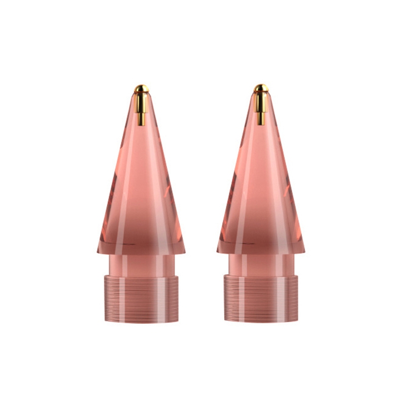 For Apple Pencil 1/2 2pcs Stylus Transparent Replacement Needle Nib, Spec: Round (Pink) For Apple Pencil 1/2 2pcs Stylus Transparent Replacement Needle Nib, Spec: Round (Pink)