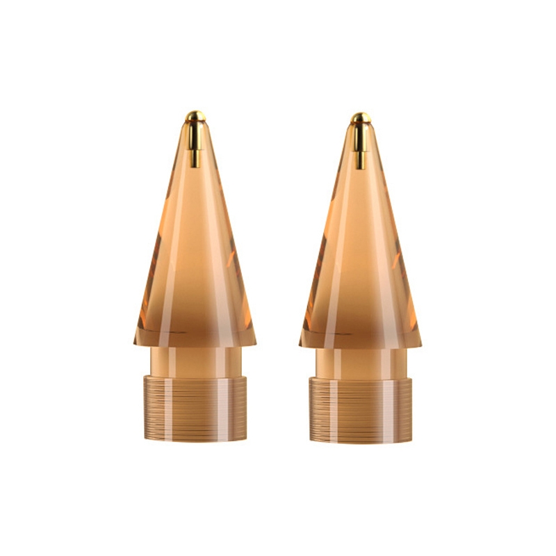 For Apple Pencil 1/2 2pcs Stylus Transparent Replacement Needle Nib, Spec: Round (Gold) For Apple Pencil 1/2 2pcs Stylus Transparent Replacement Needle Nib, Spec: Round (Gold)