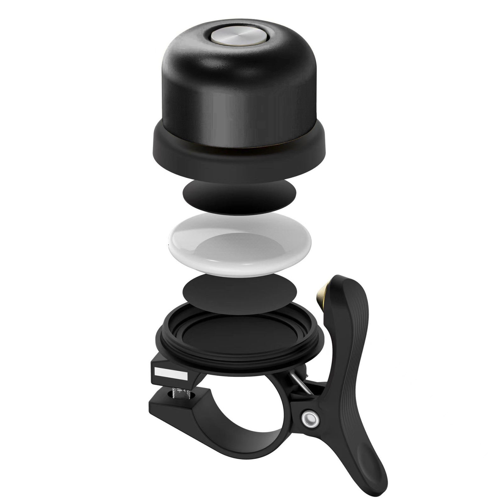 For AirTag Bicycle Hidden Locator Anti-theft Ring Bell Generation 2 Black For AirTag Bicycle Hidden Locator Anti-theft Ring Bell Generation 2 Black