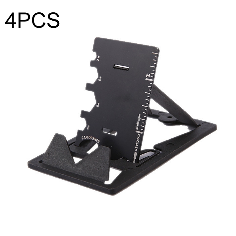 4 PCS Multifunction Folding Mobile Phone Bracket Mini EDC Tool Card Bottle Opener(Opp Package) 4 PCS Multifunction Folding Mobile Phone Bracket Mini EDC Tool Card Bottle Opener(Opp Package)