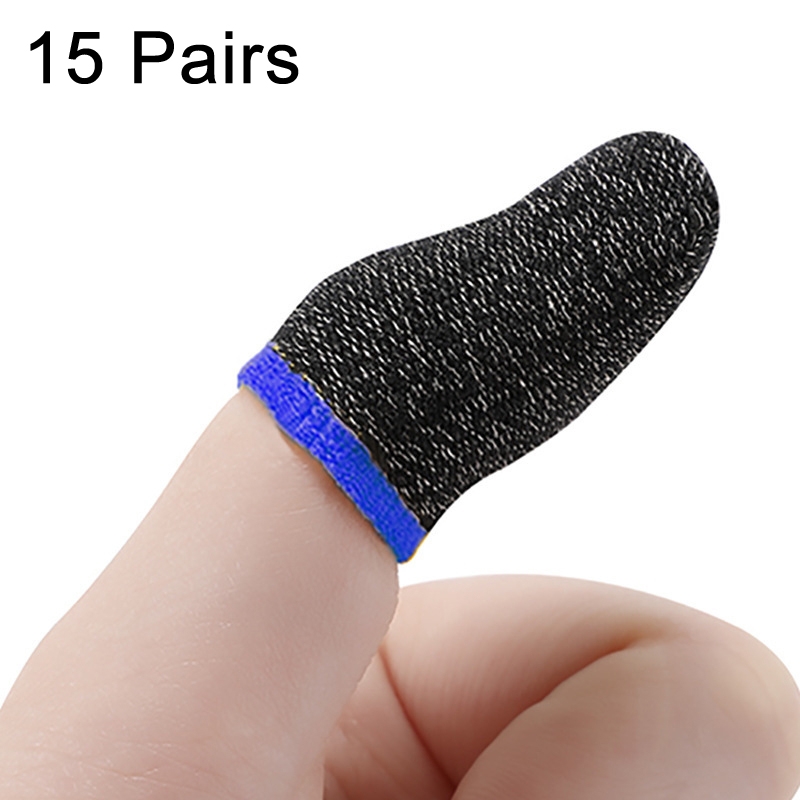 15 Pairs 18 Needles Gaming Finger Glove Anti-sweat and Non-slip Glove,Color: Copper Blue Trim 15 Pairs 18 Needles Gaming Finger Glove Anti-sweat and Non-slip Glove,Color: Copper Blue Trim