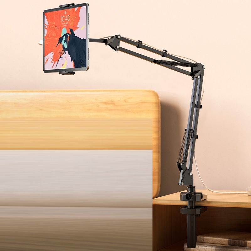 SSKY CT08 Bedside Desktop Mobile Phone Tablet Cantilever Aluminum Stand, Style: Tablet Version (Black) SSKY CT08 Bedside Desktop Mobile Phone Tablet Cantilever Aluminum Stand, Style: Tablet Version (Black)