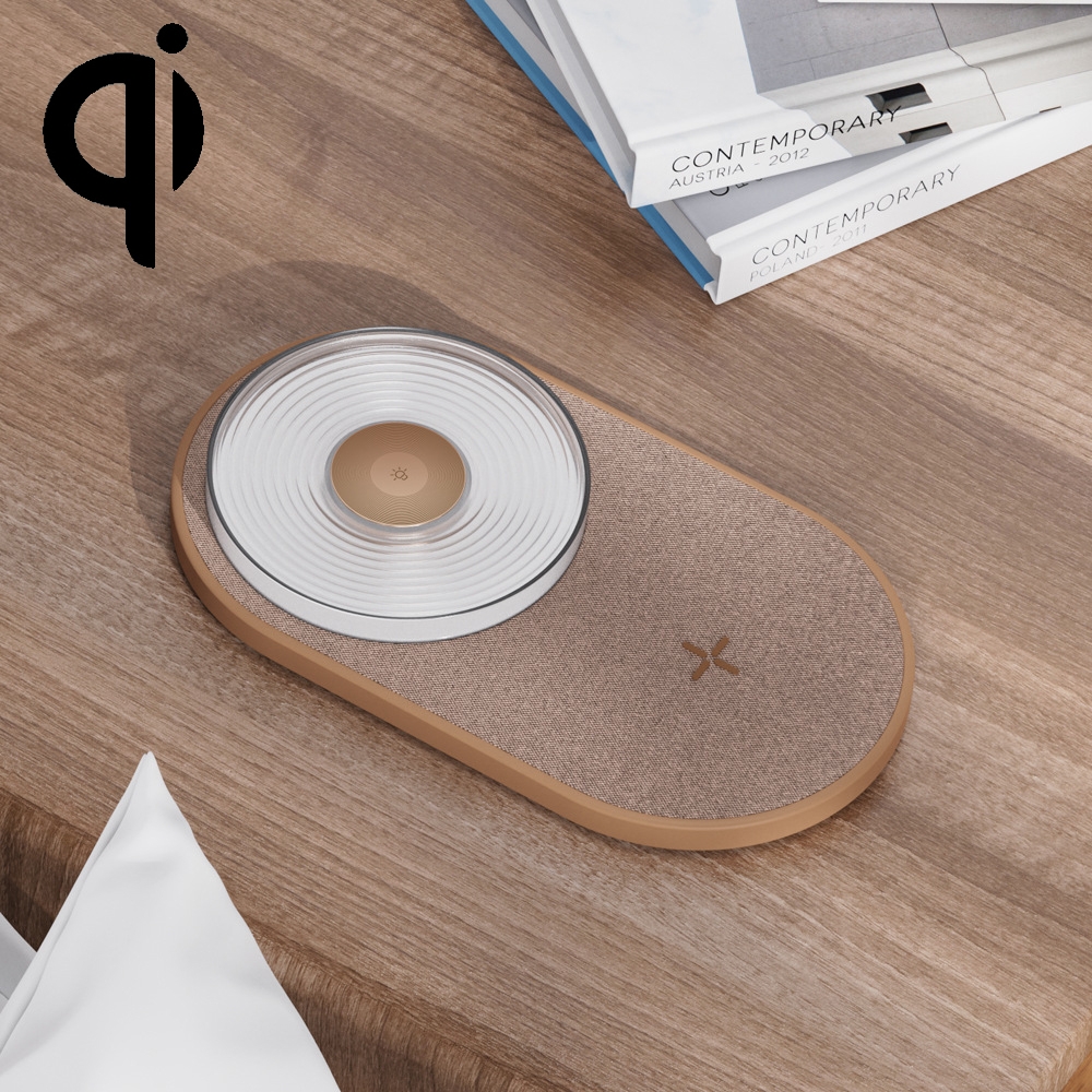 K29T 15W Cell Phone Wireless Charging With Seven-Color Night Light, Color: Woodgrain K29T 15W Cell Phone Wireless Charging With Seven-Color Night Light, Color: Woodgrain