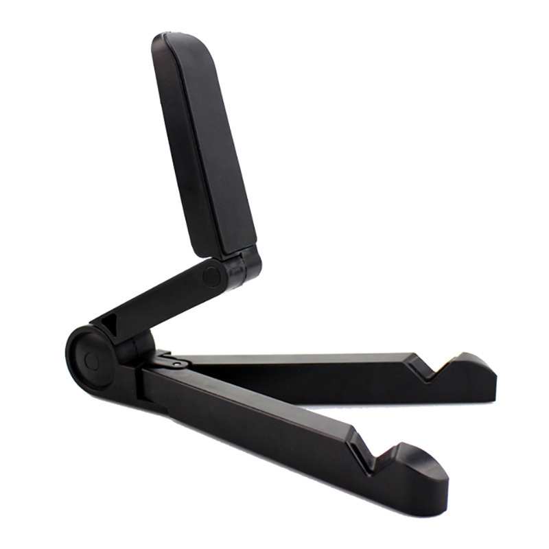 54356 Multifunctional Desktop Universal Foldable Triangular Phone Holder(Black)