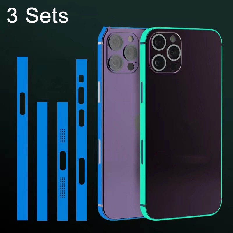 For iPhone 12 Pro 3 Sets Luminous Border Film Dustproof Side Film(Blue) For iPhone 12 Pro 3 Sets Luminous Border Film Dustproof Side Film(Blue)