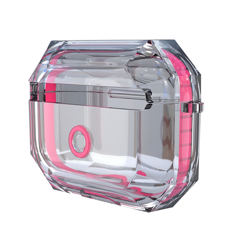 For AirPodS Pro RJT-AP-03 Bluetooth Earphone Transparent Soft Case TPU Protection Cover(Rose Red) For AirPodS Pro RJT-AP-03 Bluetooth Earphone Transparent Soft Case TPU Protection Cover(Rose Red)