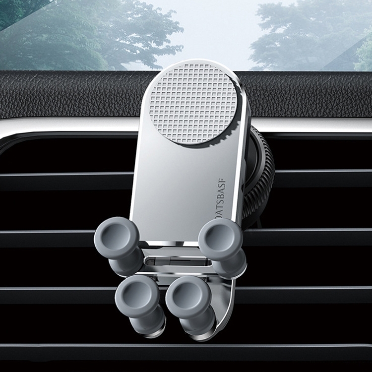 Oatsbasf Car Gravity Phone Holder For 4.7-6.9 Inch Phone,Spec: Air Outlet Type Silver Oatsbasf Car Gravity Phone Holder For 4.7-6.9 Inch Phone,Spec: Air Outlet Type Silver
