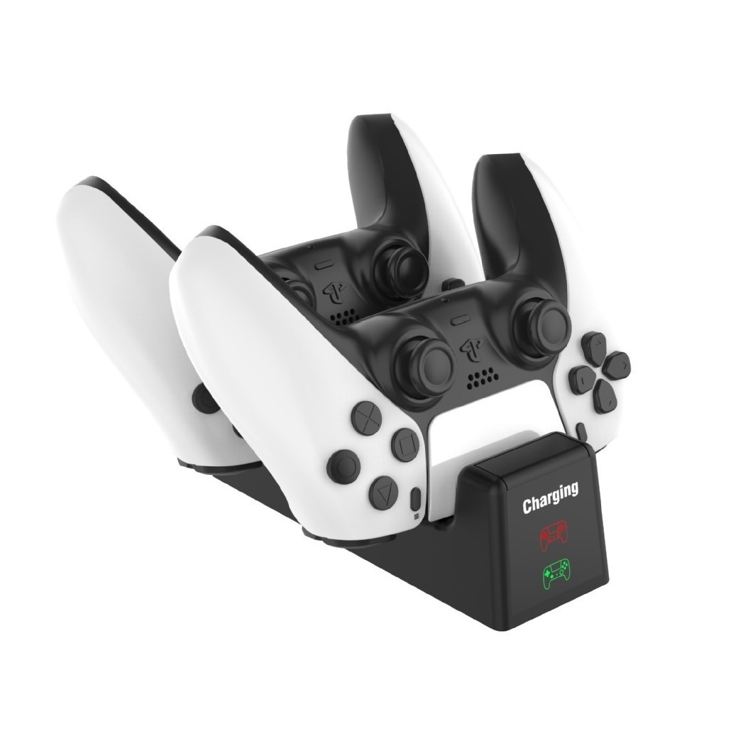 For PS5 SYP-1018 Gamepad Charging Bracket Dual Dock Charger with LED Indicator