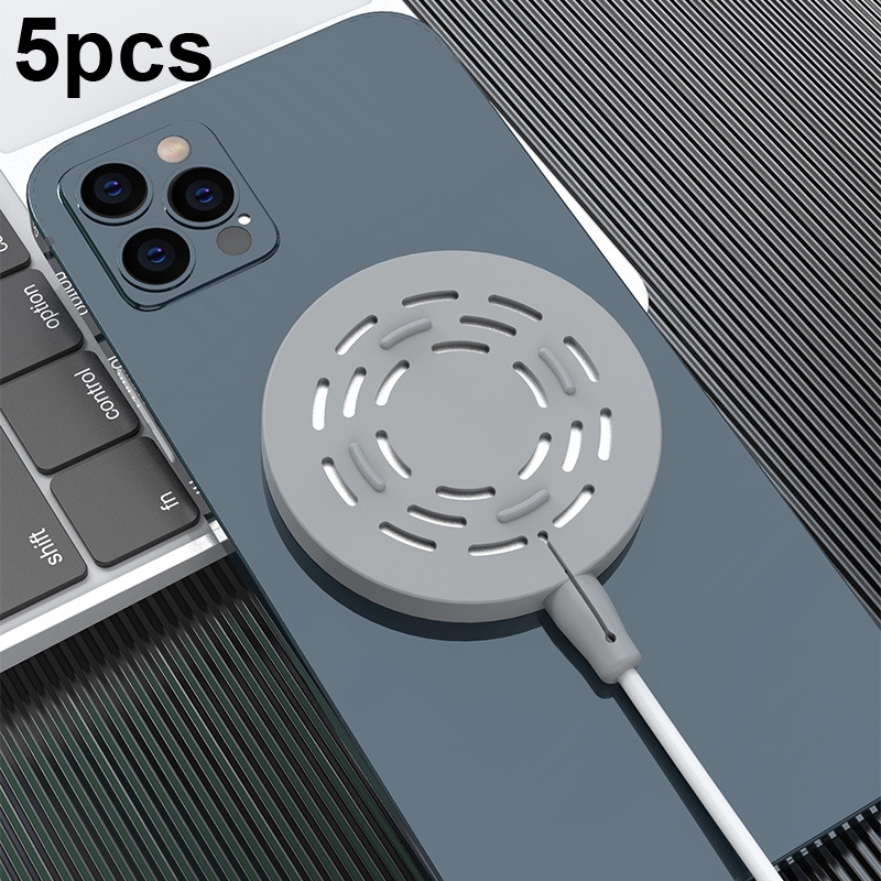 5pcs CP06 Magsafe Wireless Charger Silicone Protective Case(Grey) 5pcs CP06 Magsafe Wireless Charger Silicone Protective Case(Grey)
