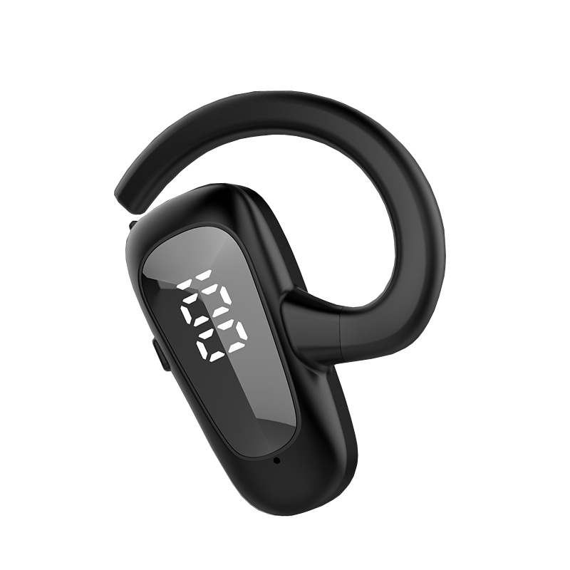 Bone Conduction Concepts Digital Display Stereo Bluetooth Earphones, Style: Single Ear(Black) Bone Conduction Concepts Digital Display Stereo Bluetooth Earphones, Style: Single Ear(Black)
