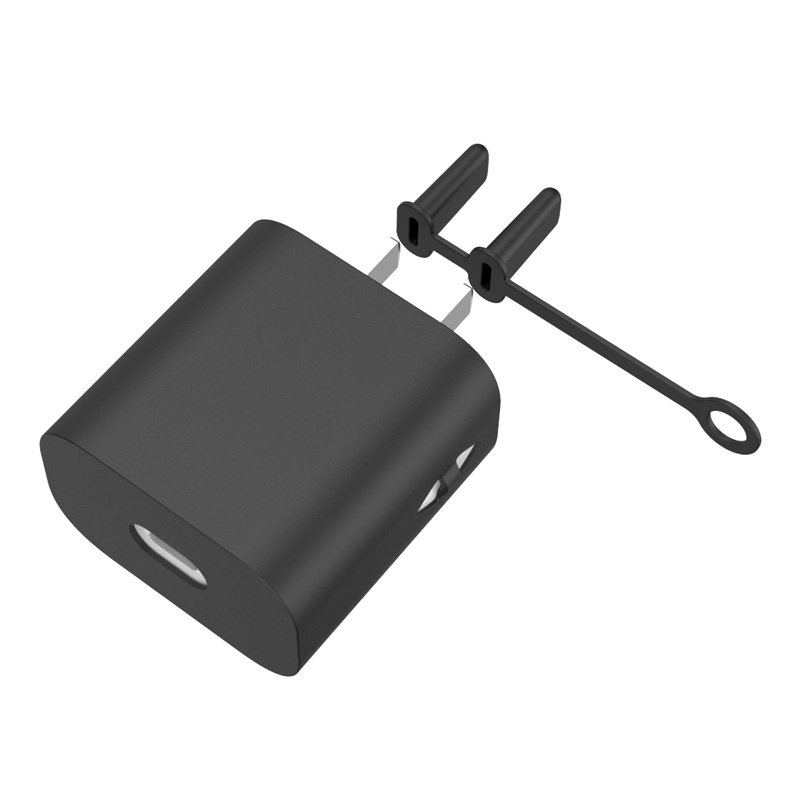 For Apple Series 18W&20W AC01 Charger Silicone Protective Cover(Black)