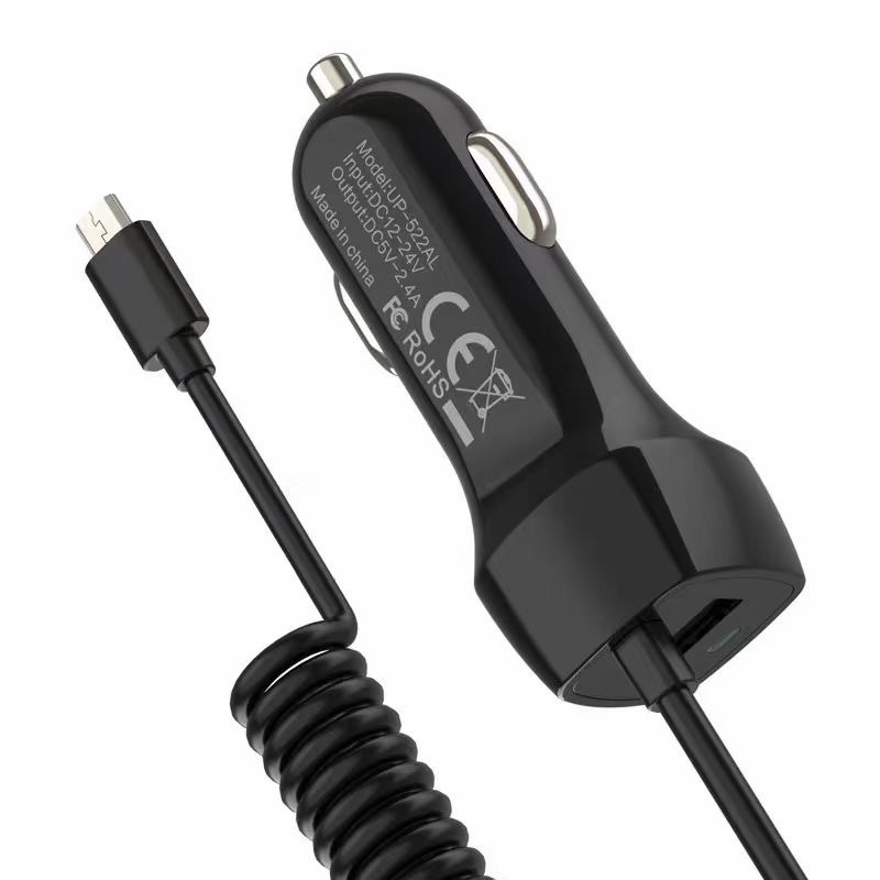 522AL Fast Charging With Cable Car Charging, Output Interface: Micro USB (Black) 522AL Fast Charging With Cable Car Charging, Output Interface: Micro USB (Black)