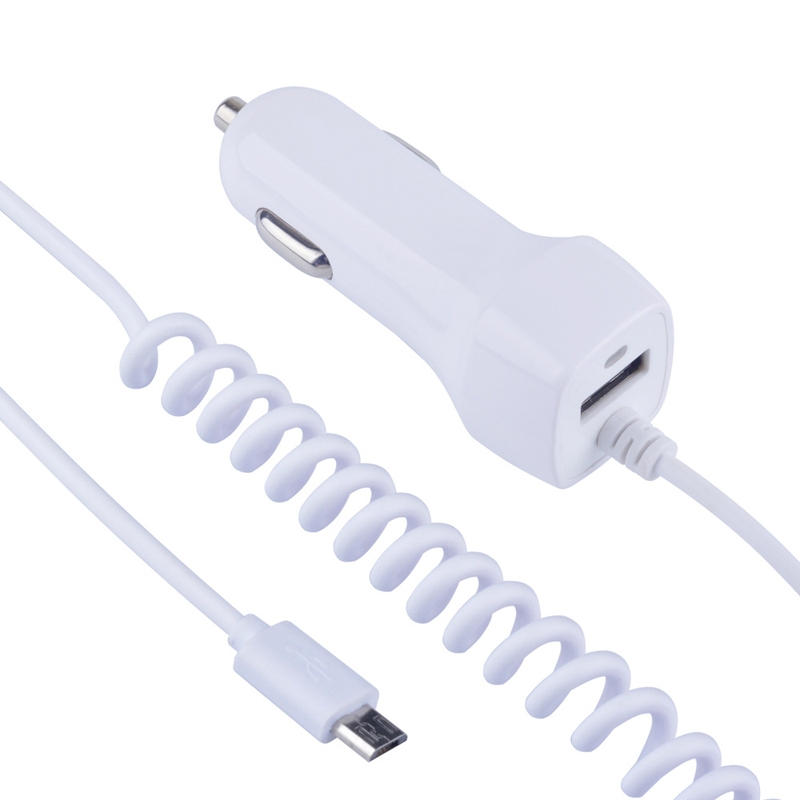 522AL Fast Charging With Cable Car Charging, Output Interface: Micro USB (White) 522AL Fast Charging With Cable Car Charging, Output Interface: Micro USB (White)
