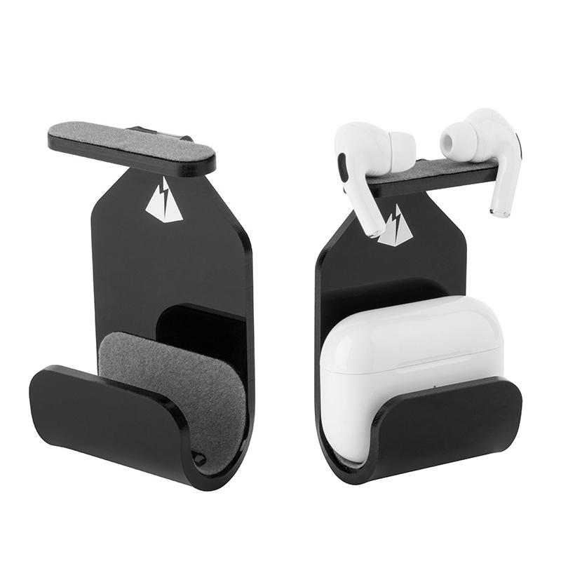 For AirPods Pro Headphone Storage Bracket Magnetic Suction Acrylic Mount(Black) For AirPods Pro Headphone Storage Bracket Magnetic Suction Acrylic Mount(Black)