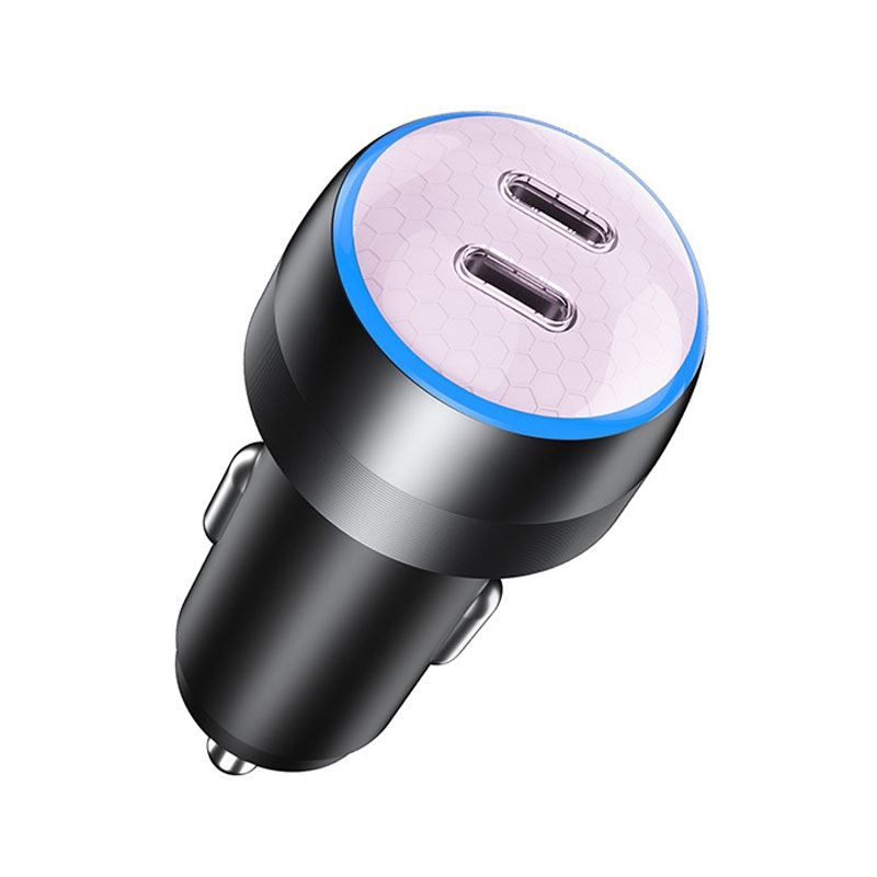 IBD355-2C PD20W+PD20W Smart Car Mobile Phone Charger(Pink) IBD355-2C PD20W+PD20W Smart Car Mobile Phone Charger(Pink)