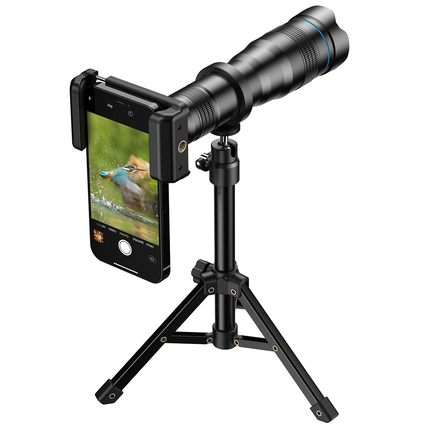 Apexel APL-36XJJ020 36X HD Telescope Universal Telephoto Phone Lens + Clip + Tripod Set Apexel APL-36XJJ020 36X HD Telescope Universal Telephoto Phone Lens + Clip + Tripod Set