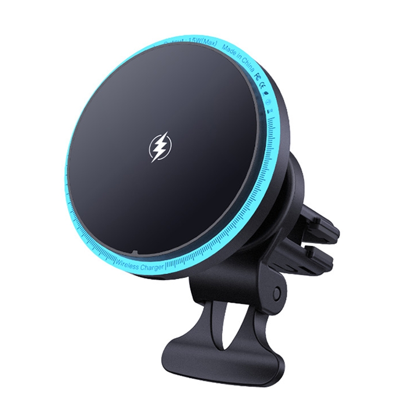 M2 Magnetic Car Wireless Fast Charging Mobile Phone Holder with LED Ambient Light(Black) M2 Magnetic Car Wireless Fast Charging Mobile Phone Holder with LED Ambient Light(Black)