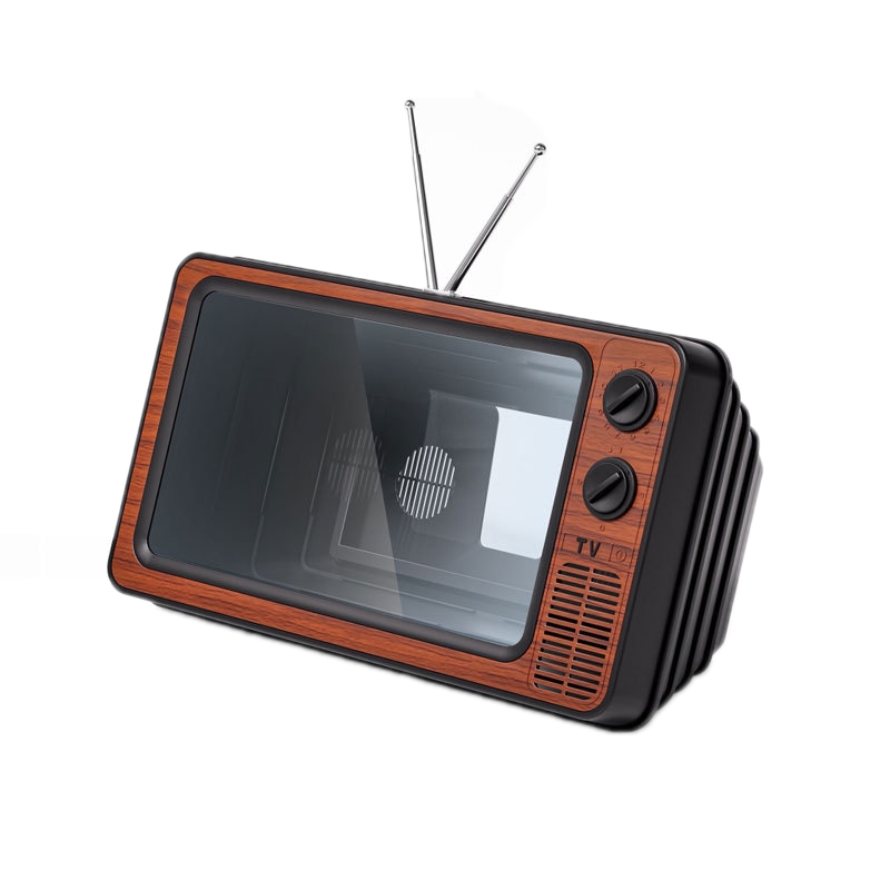 Retro TV Mobile Phone Screen Video Amplifier Mobile Phone Holder(Brown Wood) Retro TV Mobile Phone Screen Video Amplifier Mobile Phone Holder(Brown Wood)