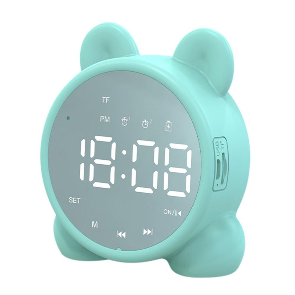 P1 Mini Card Mirror Clock Wireless Bluetooth Speaker with FM Radio(Light Green) P1 Mini Card Mirror Clock Wireless Bluetooth Speaker with FM Radio(Light Green)
