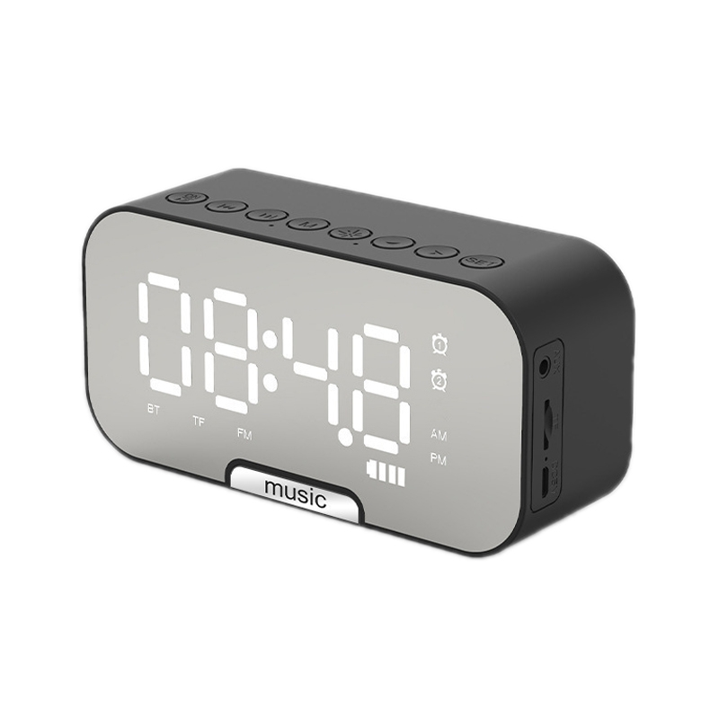Q5 Outdoor Portable Card Bluetooth Speaker Small Clock Radio, Color: Black 1400mAh Q5 Outdoor Portable Card Bluetooth Speaker Small Clock Radio, Color: Black 1400mAh