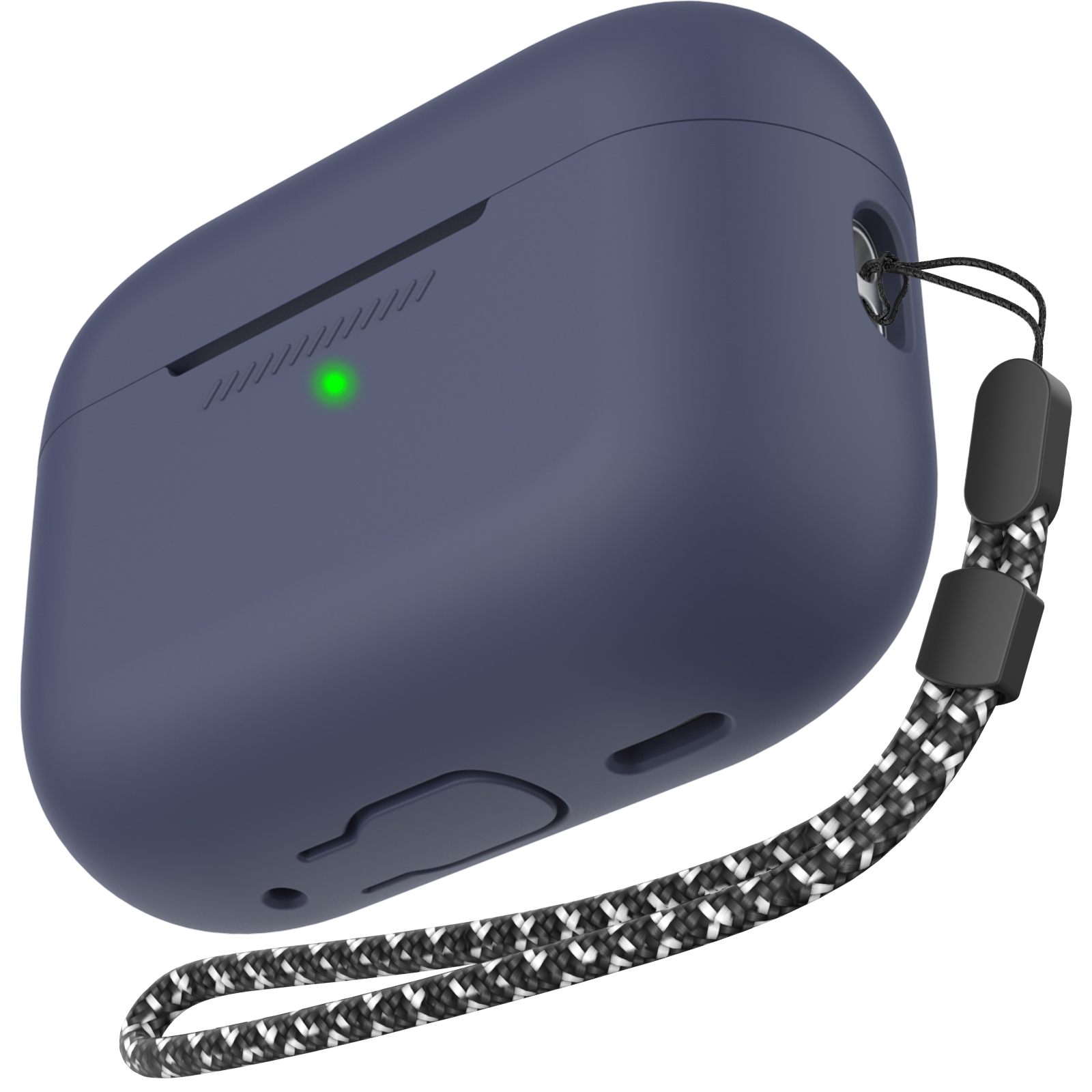 For AirPods Pro 2 AhaStyle PT187 Silicone One-Piece Protective Case With Lanyard Case(Midnight Blue) For AirPods Pro 2 AhaStyle PT187 Silicone One-Piece Protective Case With Lanyard Case(Midnight Blue)