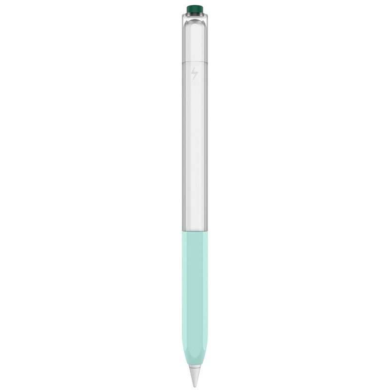 For Apple Pencil 2 AhaStyle PT-LC05 Jelly Style Translucent Silicone Protective Pen Case(Mint) For Apple Pencil 2 AhaStyle PT-LC05 Jelly Style Translucent Silicone Protective Pen Case(Mint)