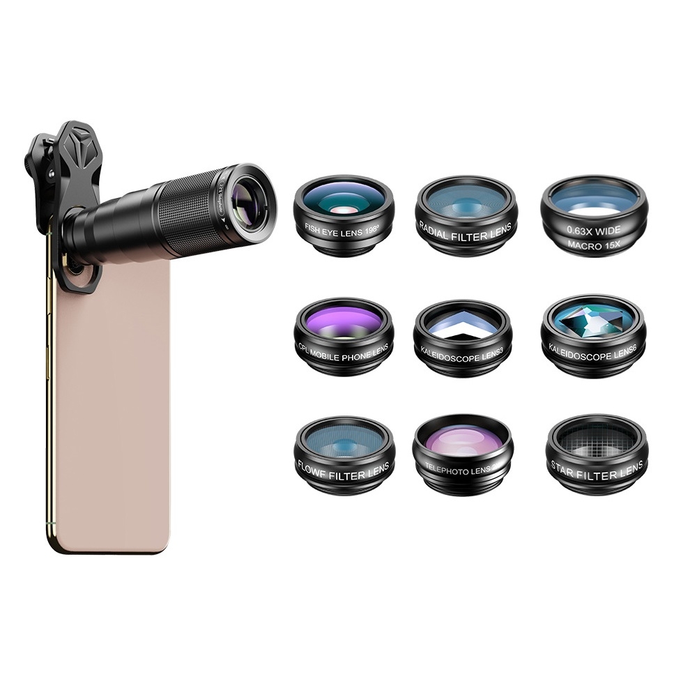 APEXEL APL-22XDG9 22X External Camera Adjustable Focus Mobile Phone Lens(10 in 1) APEXEL APL-22XDG9 22X External Camera Adjustable Focus Mobile Phone Lens(10 in 1)