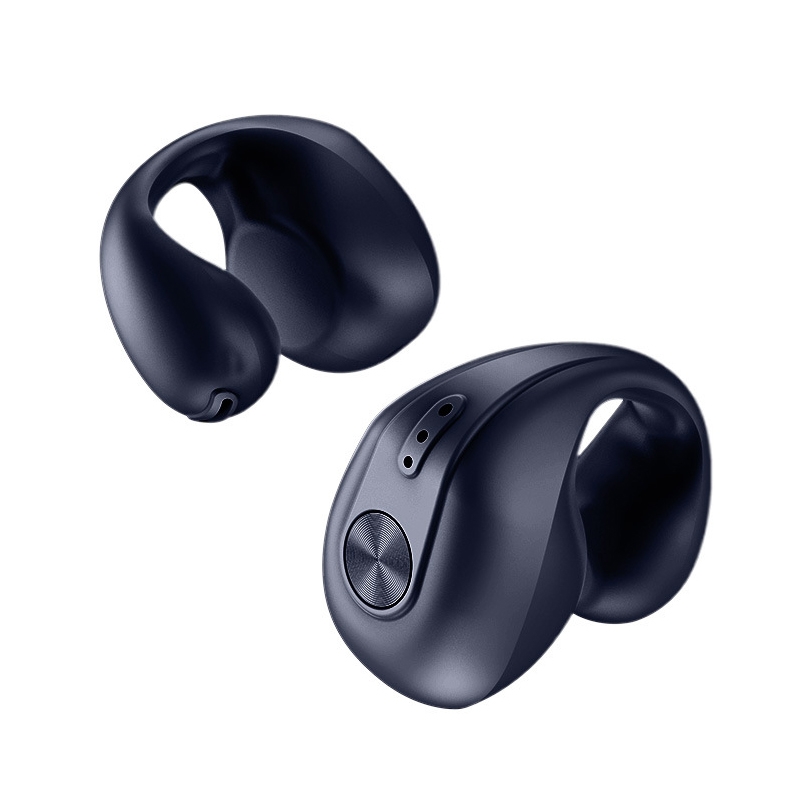 Dual Ear Bone Conduction Wireless Bluetooth Earphones Ear Clip Wear Mini Sport(Blue) Dual Ear Bone Conduction Wireless Bluetooth Earphones Ear Clip Wear Mini Sport(Blue)