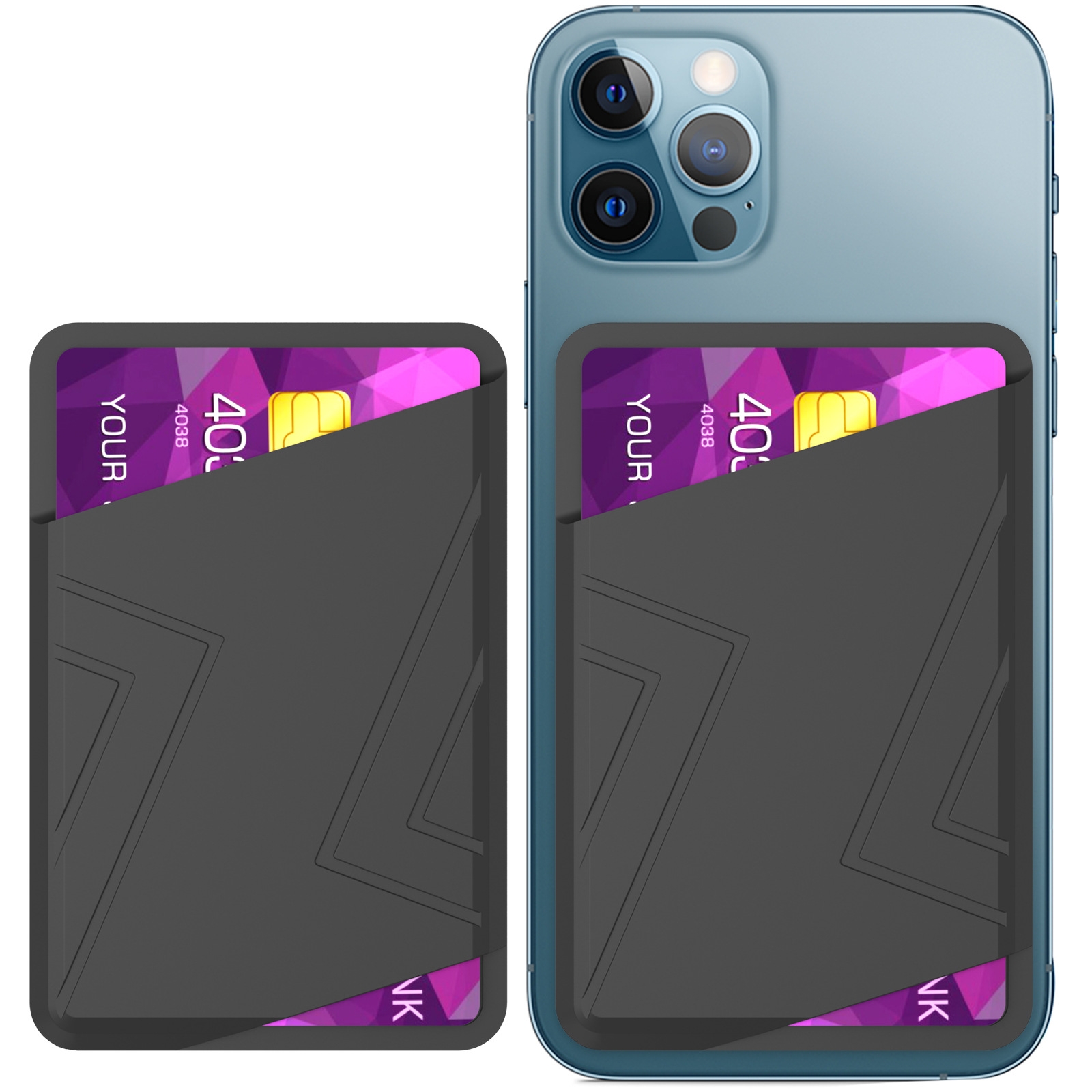 For IPhone 12 / 13 / 14 Series AhaStyle PT133-C Silicone Magnetic Card Case(Black) For IPhone 12 / 13 / 14 Series AhaStyle PT133-C Silicone Magnetic Card Case(Black)