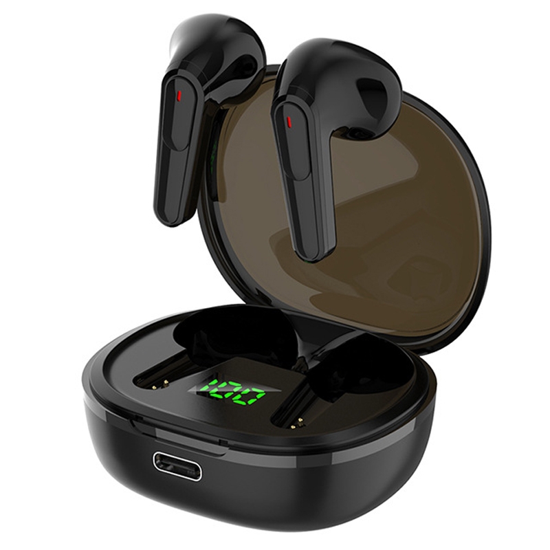 Intelligent Noise Canceling Transparent Bluetooth Headset Wireless Digital Gaming TWS Earphones(Black) Intelligent Noise Canceling Transparent Bluetooth Headset Wireless Digital Gaming TWS Earphones(Black)