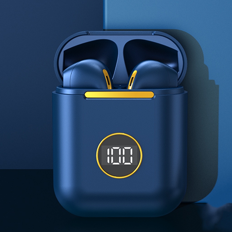 X1 TWS  LED Digital Display Wireless Noise Reduction Sport Bluetooth Headphone(Blue)