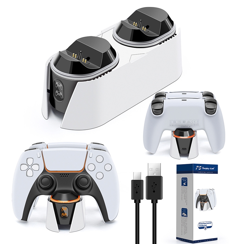 For PS5 Gamepad Contact Dual Charging Dock Gamepad Charger