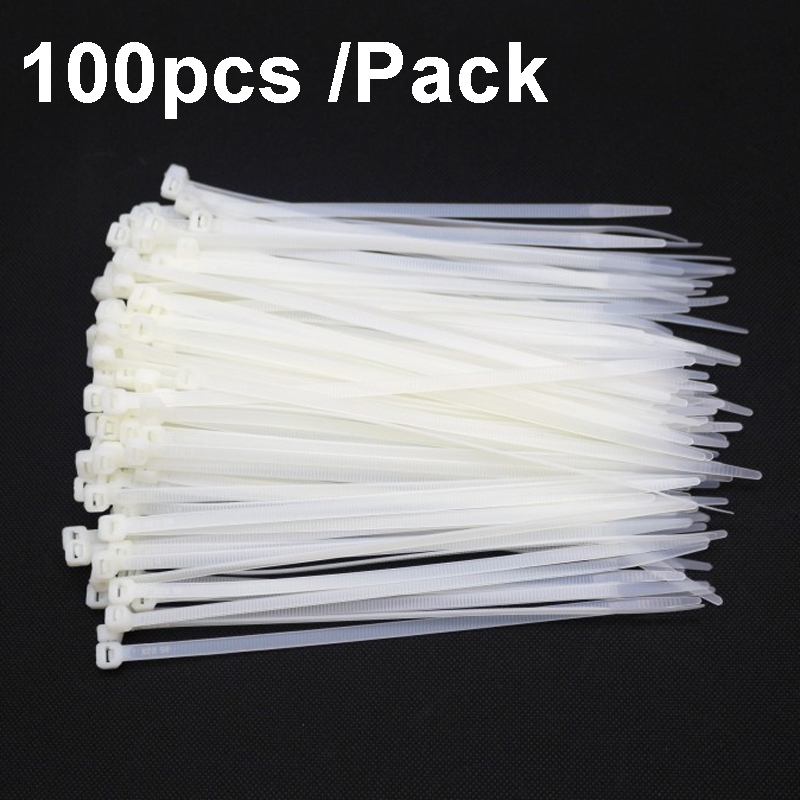 100pcs /Pack 8x300mm National Standard 7.6mm Wide Self-Locking Nylon Cable Ties Plastic Bundle Cable Ties(White) 100pcs /Pack 8x300mm National Standard 7.6mm Wide Self-Locking Nylon Cable Ties Plastic Bundle Cable Ties(White)