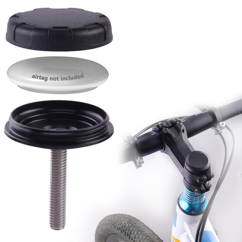 For AirTag Tracker Case Bicycle Hidden Headset Mount Anti-Theft Bike Locator Bracket Holder, Style: Round For AirTag Tracker Case Bicycle Hidden Headset Mount Anti-Theft Bike Locator Bracket Holder, Style: Round
