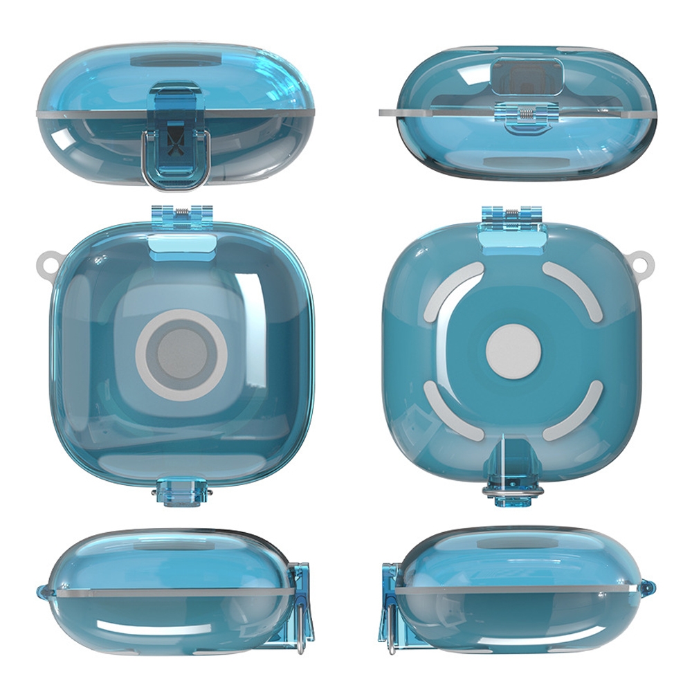 For Beats Fit Pro Transparent PC Hard Shell Earphone Protective Case with Lanyard(Transparent Blue) For Beats Fit Pro Transparent PC Hard Shell Earphone Protective Case with Lanyard(Transparent Blue)